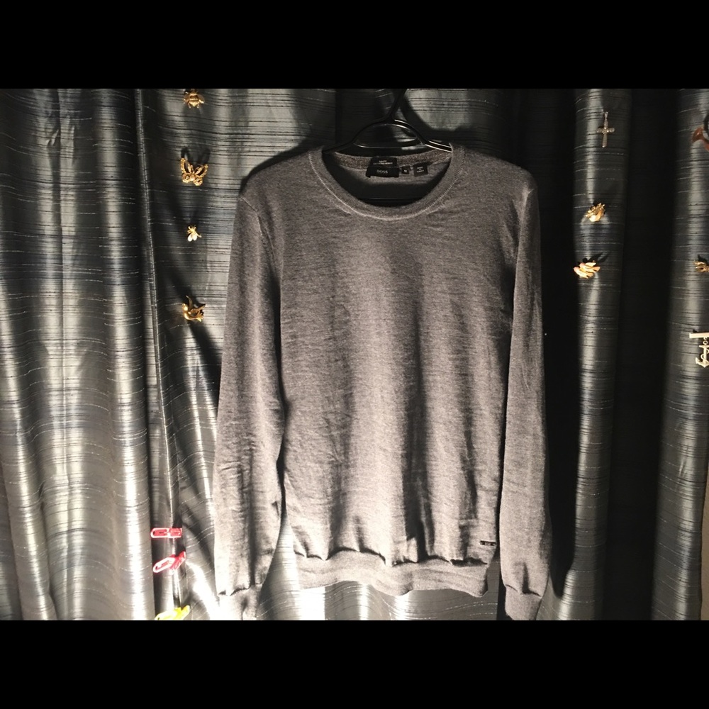 Hugo Boss Grey Wool Sweater